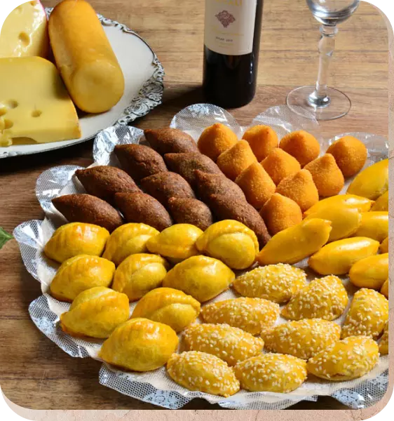 Bandeja com salgados